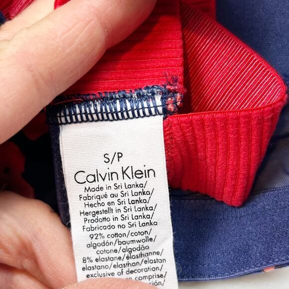 Calvin Klein Floral Racerback Sports Bra Size Small NWT - Picture 3 of 4
